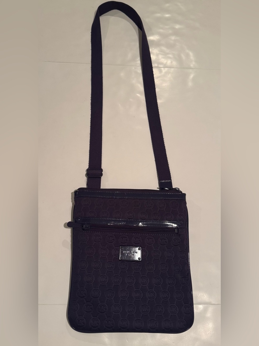 Michael Kors Dark Purple Logo Crossbody Bag